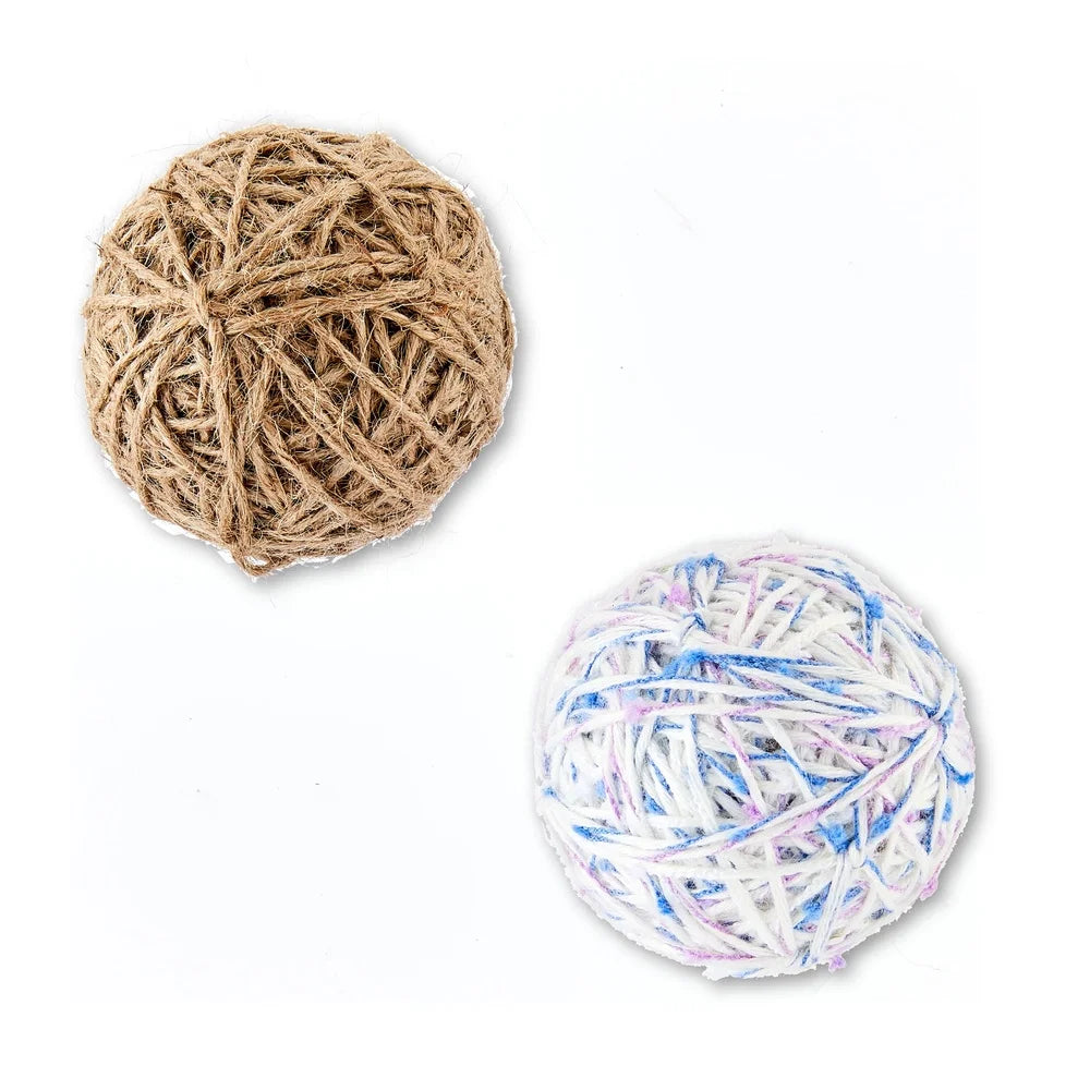 XMSJ Interactive Cat Toy Yarn Balls with Bell Rattling Sound