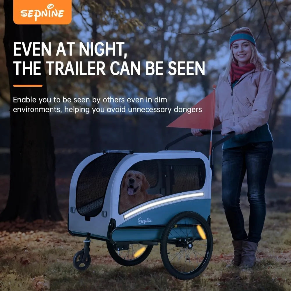Sepnine Dog Bike Trailer and Pet Stroller Carrier