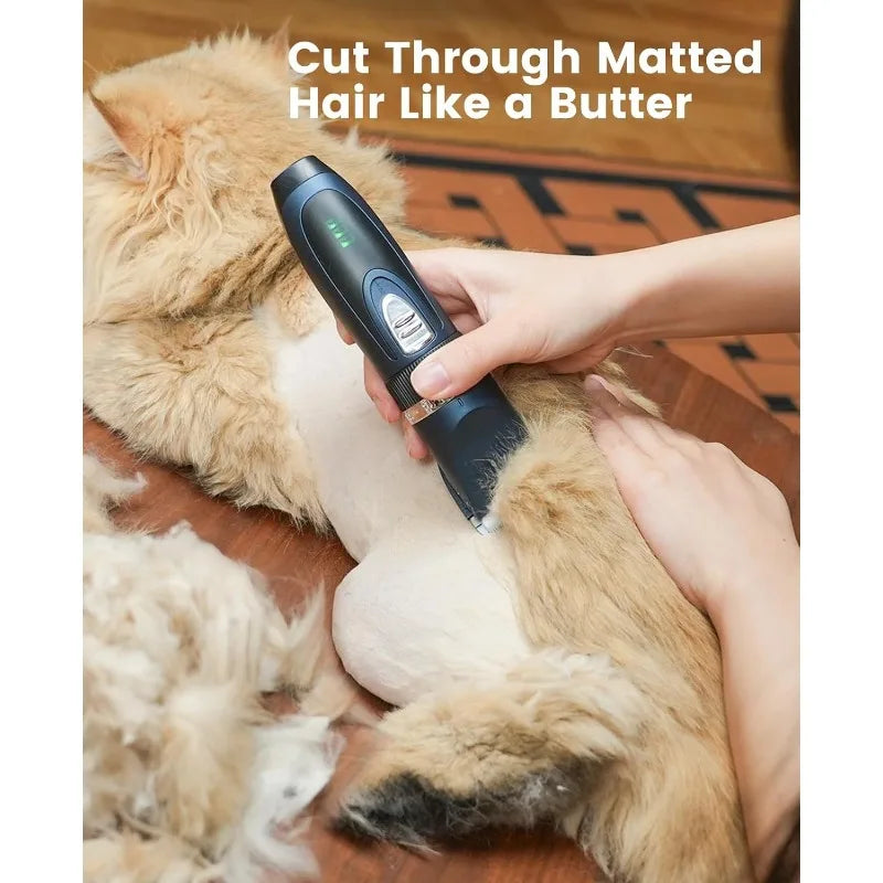 Cat Clippers and Paw Trimmer 3 in 1 Cat Grooming Kit Cordless Cat Shaver for Matted Long Hair 2 Speed Cat Hair Trimmer Pet Clippers for Cats and Small Dogs