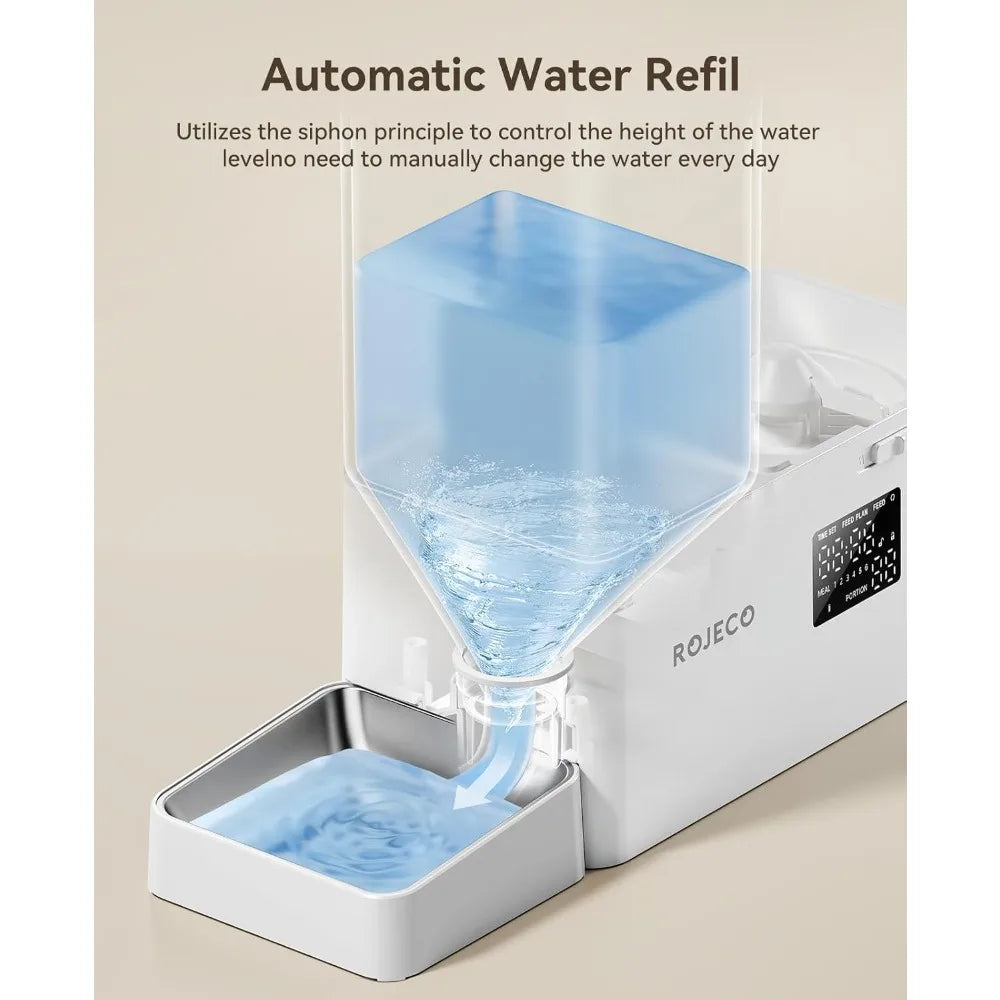 Hign-Concerned Automatic Cat Feeder and Water Dispenser Set