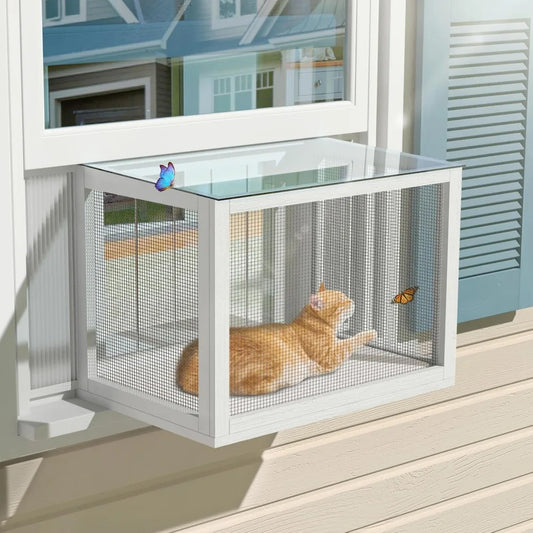 Cat Window Perch Catio Waterproof Top Fits 24 To 42 Wide