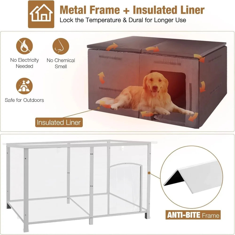 NoEnName_Null Outdoor Insulated Dog House for Winter Weather Protection