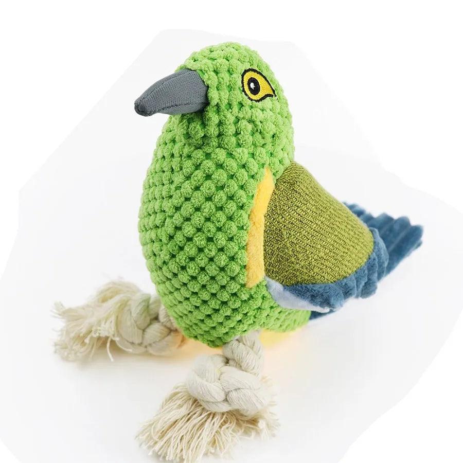 NoEnName_Null Plush Parrot Squeaky Dog Chew Toy