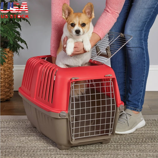 XMSJ Portable Hard Sided Pet Carrier For Travel And Vet