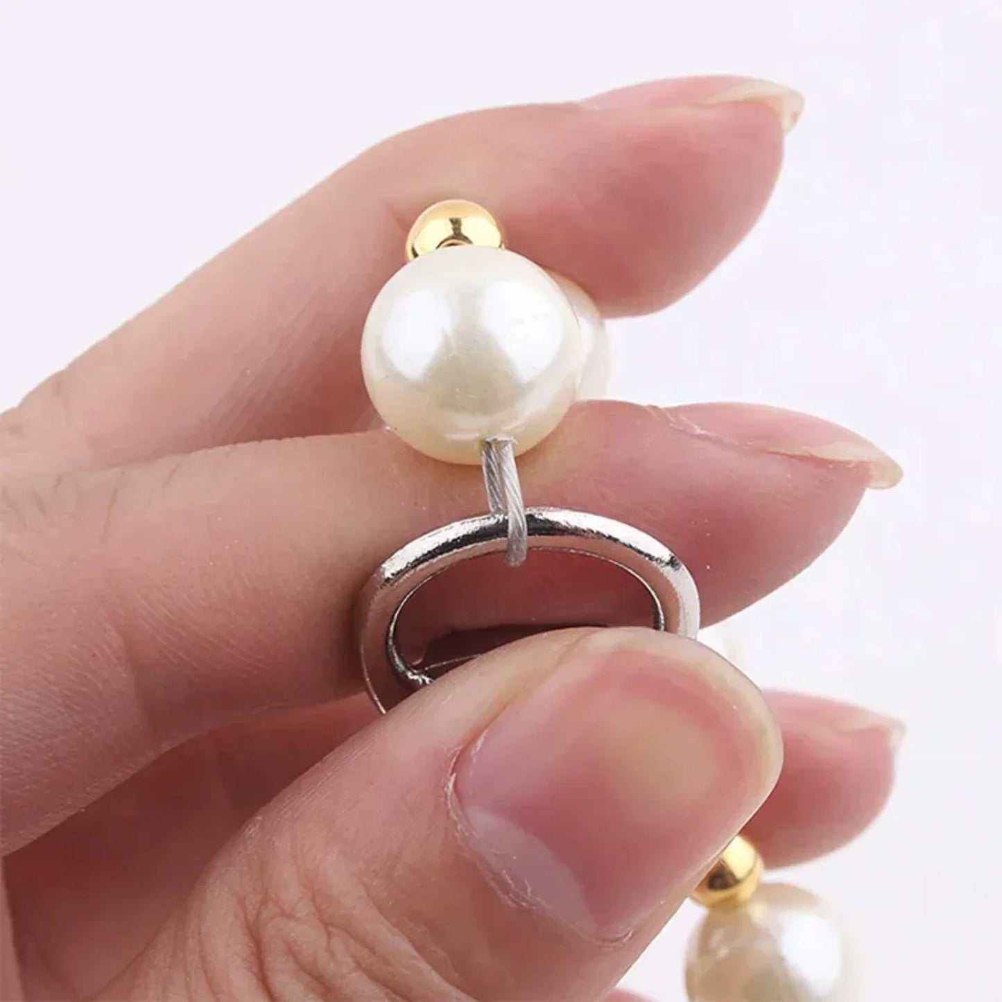 Luxury Pearl Beads Dog Harness Leash 8 Wire Chain Dogs