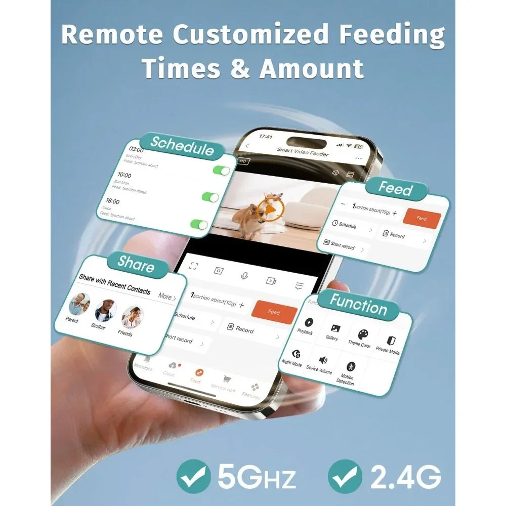 Breed Automatic Dog Feeder With Camera WiFi App Control