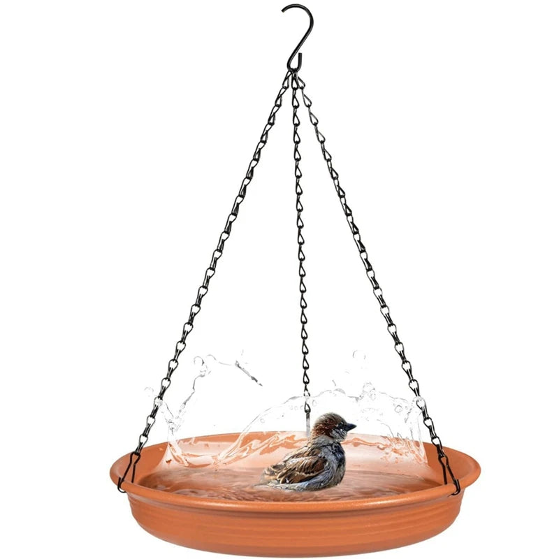 Hanging Bird Bath Feeder Platform For Outdoor Patio