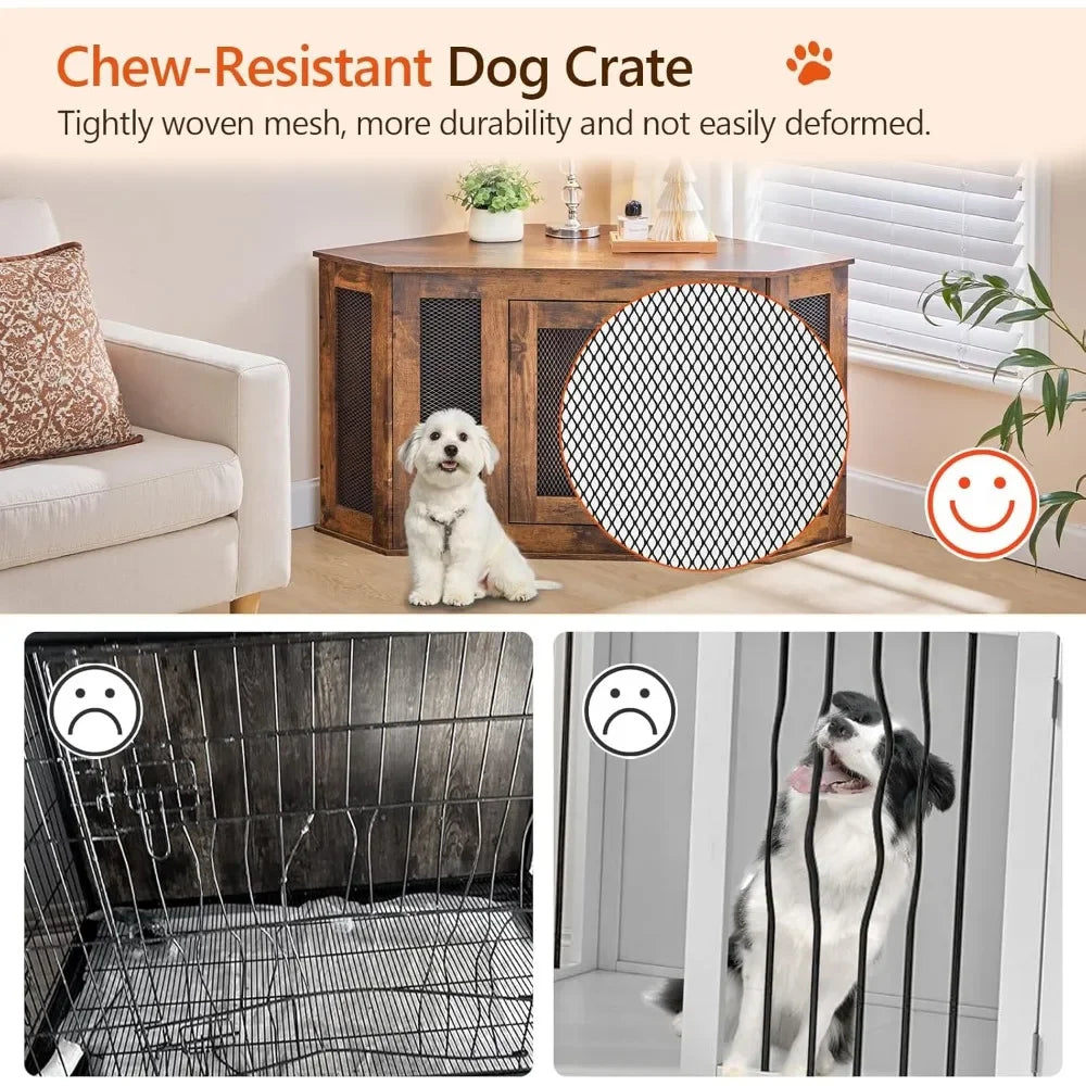 NoEnName_Null Wooden Dog Crate Furniture Indoor Pet Kennel