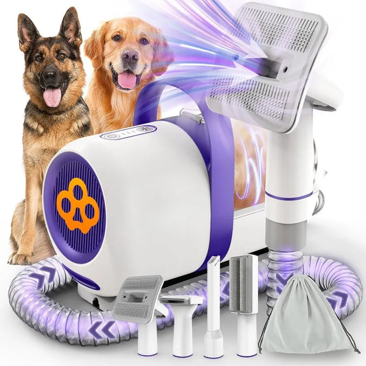 Grooming Kit Low Noise Dog Grooming Vacuum 12kpa Dog Vacuum for Shedding Pet Hair and Home Cleaning