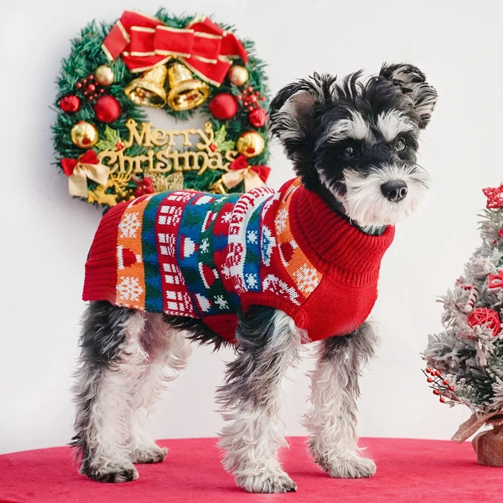 Guangdong Christmas Puppy Sweater Warm Knitwear for Small Dogs