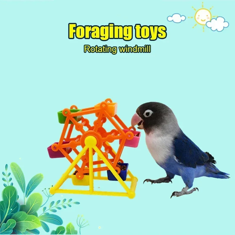 Guangdong Bird Foraging Toy Parrot Training Windmill Puzzle