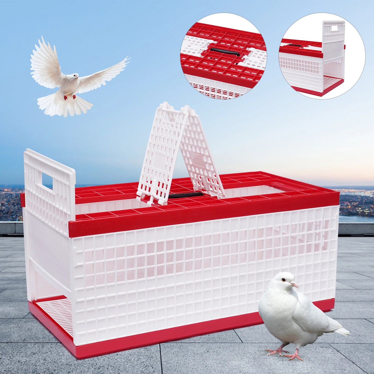 Sichuan Foldable Pigeon Carrier Portable Travel Bird Cage