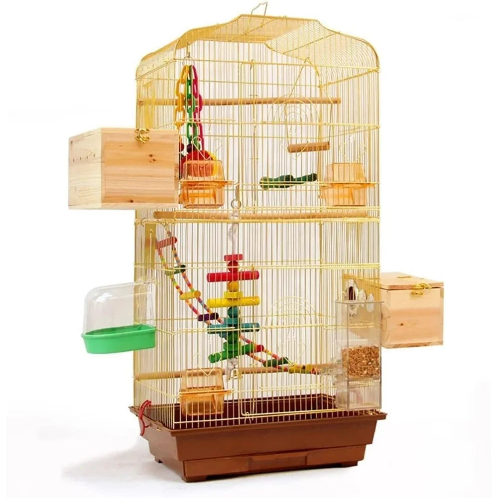 PEISI Large Flight Parrot Cage With Emblem And Nest