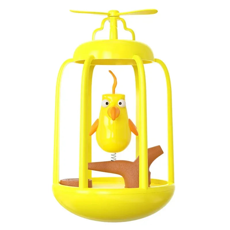 CN Guangdong Cat Interactive Squeaky Swinging Bird Cage Toy
