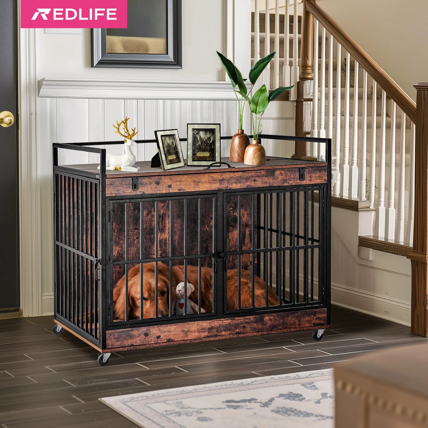 NoEnName_Null Dog Crate Furniture End Table Indoor Kennel