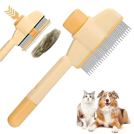 SUOJIH Pet Hair Removal Comb Self Cleaning Grooming Brush