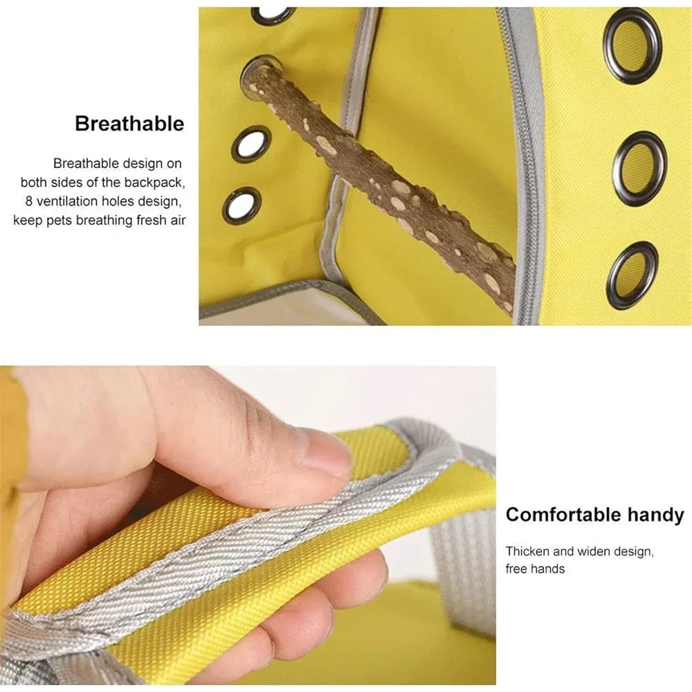 Peis Portable Bird Carrier Backpack Space Capsule Parrots