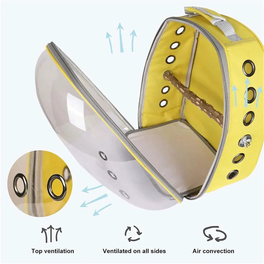 Peis Portable Bird Carrier Backpack Space Capsule Parrots