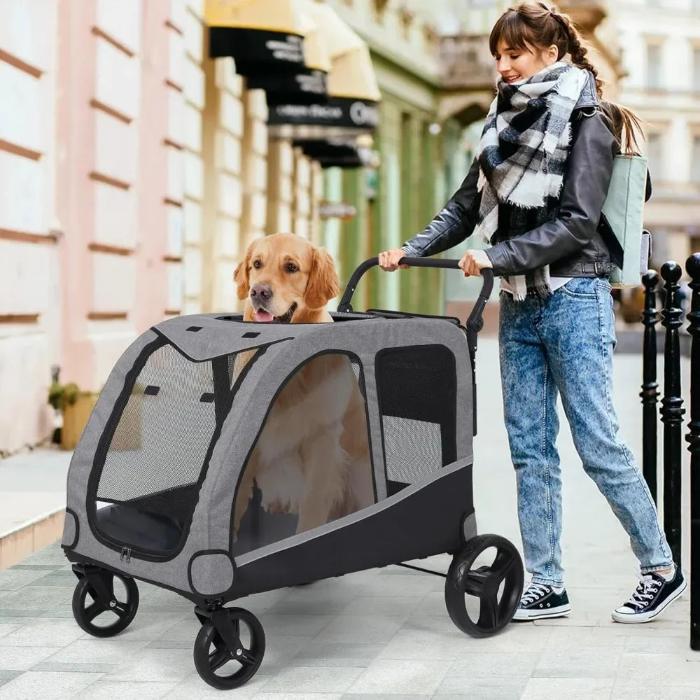 NoEnName_Null Extra Large Pet Stroller for Medium and Large Dogs