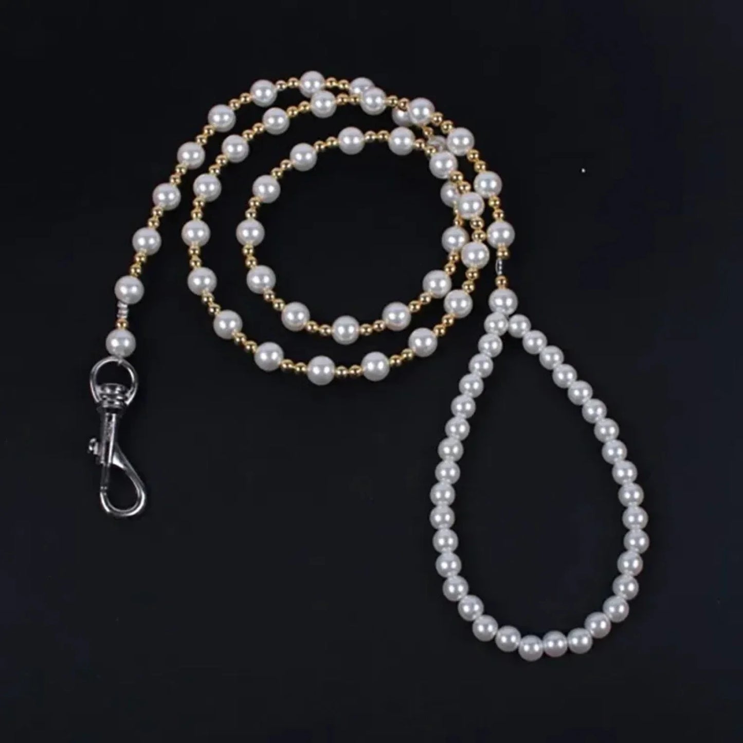 Luxury Pearls Beads Dog Harness Leash For Small Dogs
