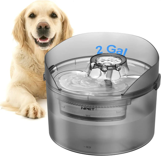 NPET DF30 Automatic Dog Water Fountain with Splatter Guard