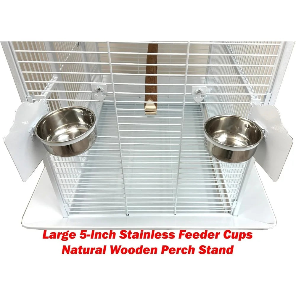 Elegant Durable Wrought Iron Parrot Bird Cage With Ladder