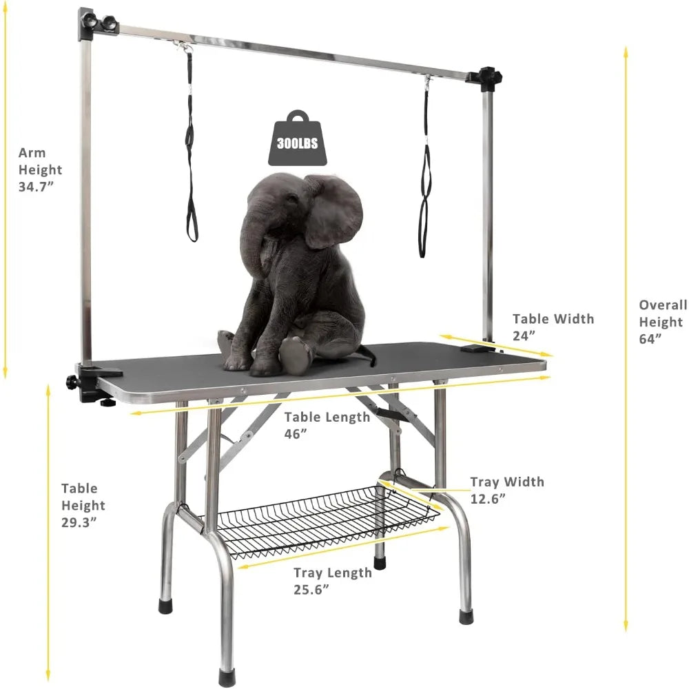 Hign-concerned Grooming Table For Dogs Foldable With Arm