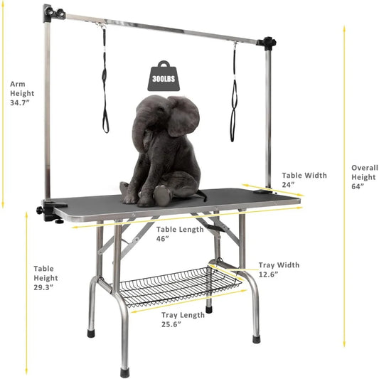 Hign-concerned Grooming Table For Dogs Foldable With Arm
