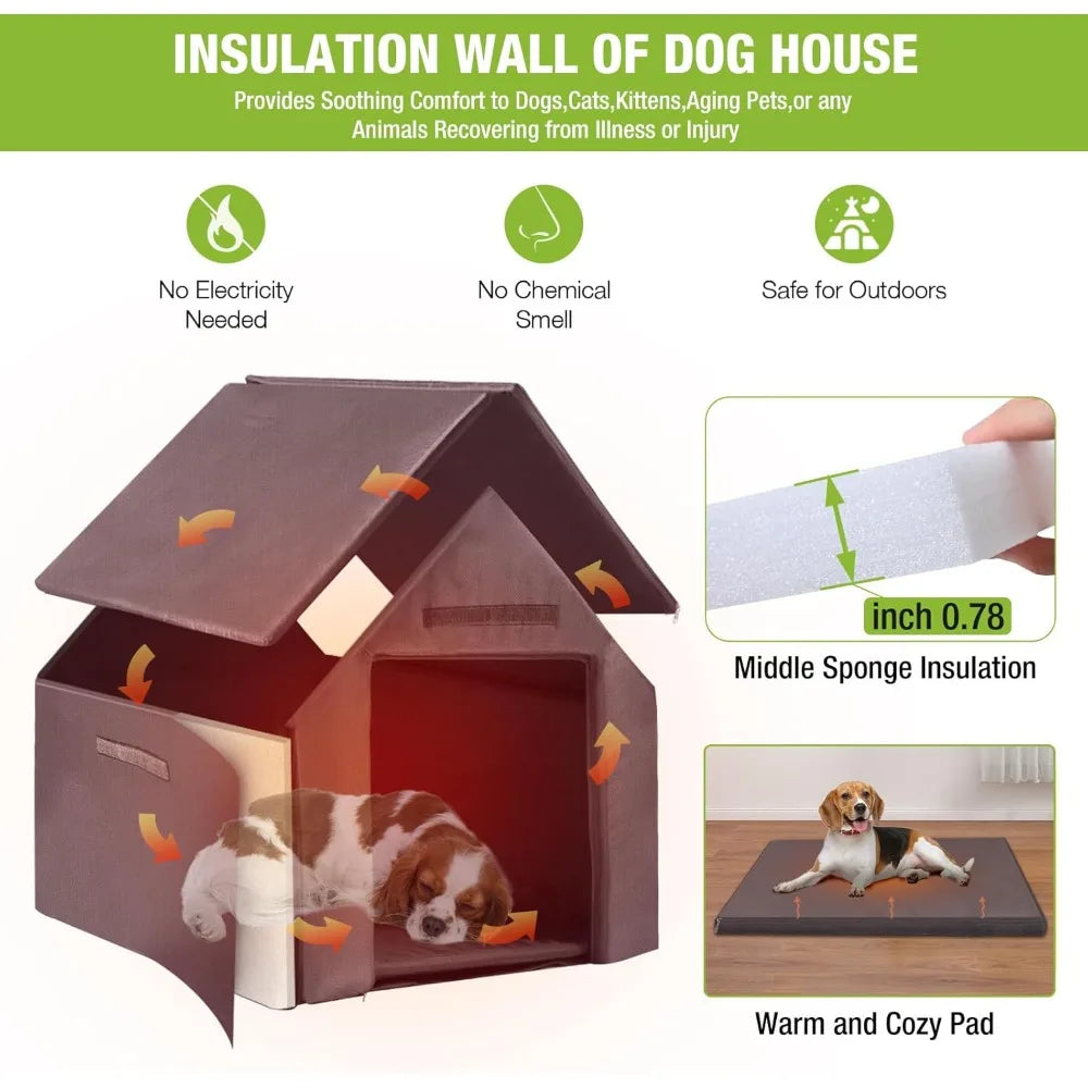 NoEnName_Null Insulated Outdoor Dog House with Waterproof Liner