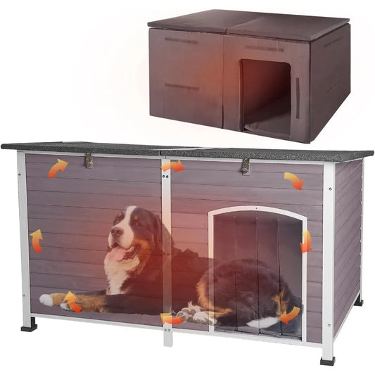 NoEnName_Null Outdoor Insulated Dog House for Winter Weather Protection