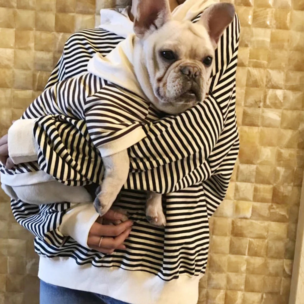 Hign-concerned Striped Cotton Hoodie Dog Sweater For Pets