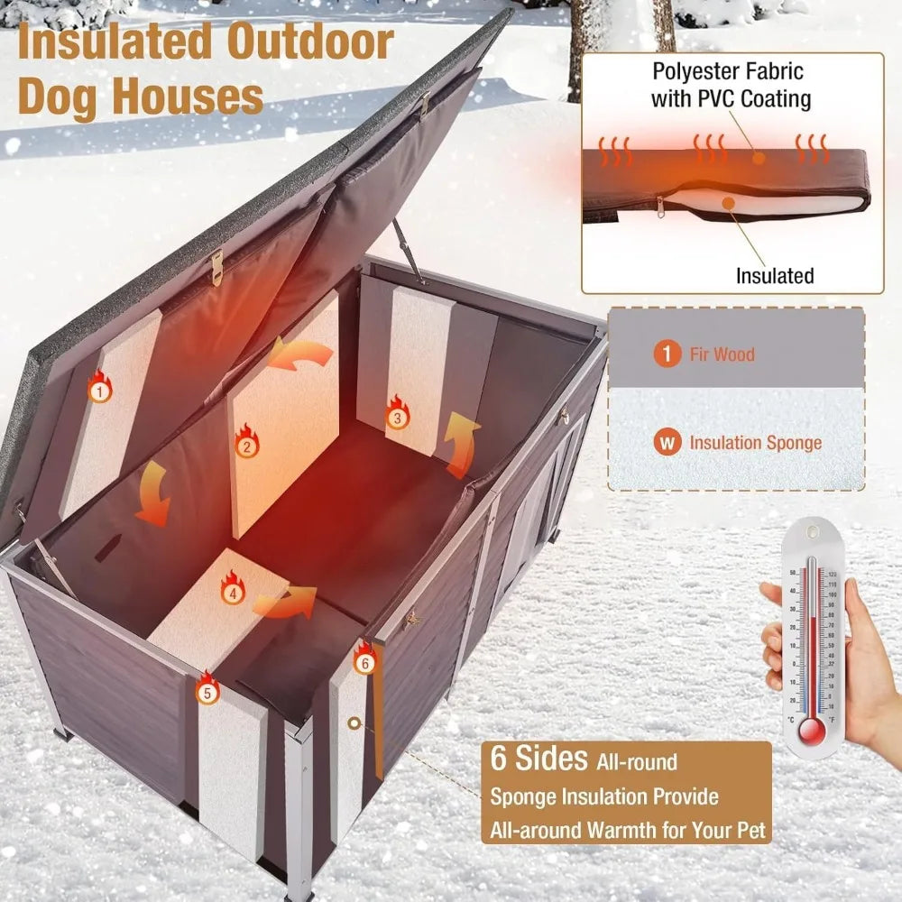 NoEnName_Null Outdoor Insulated Dog House for Winter Weather Protection