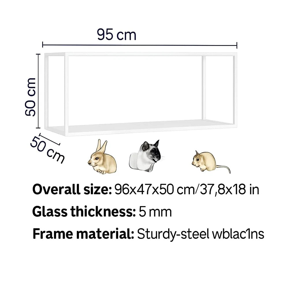 Chew Proof Hamster Cage With 360 Degree View And Wheels