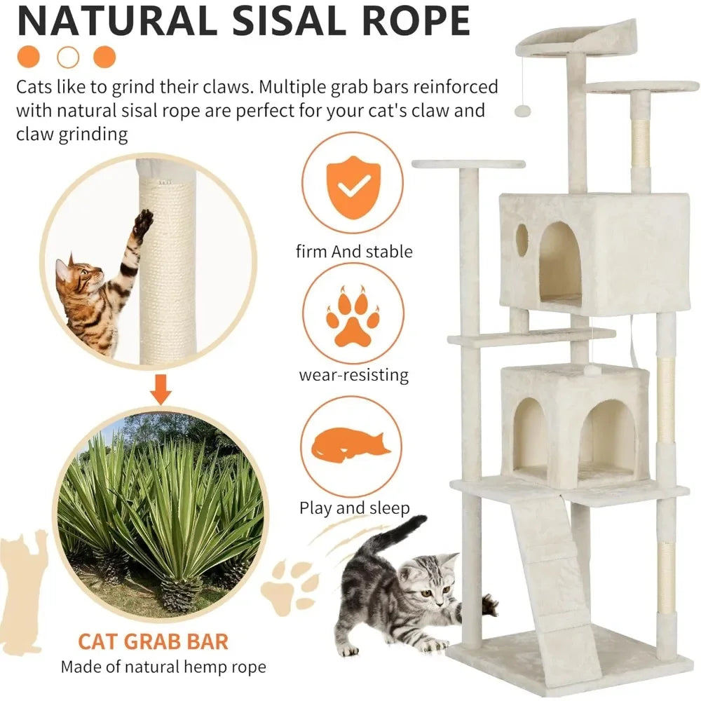 Cat Tree Tower Multi-Level Cat Furniture Activity Center