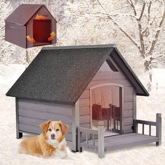 NoEnName_Null Insulated Outdoor Dog House with Waterproof Liner