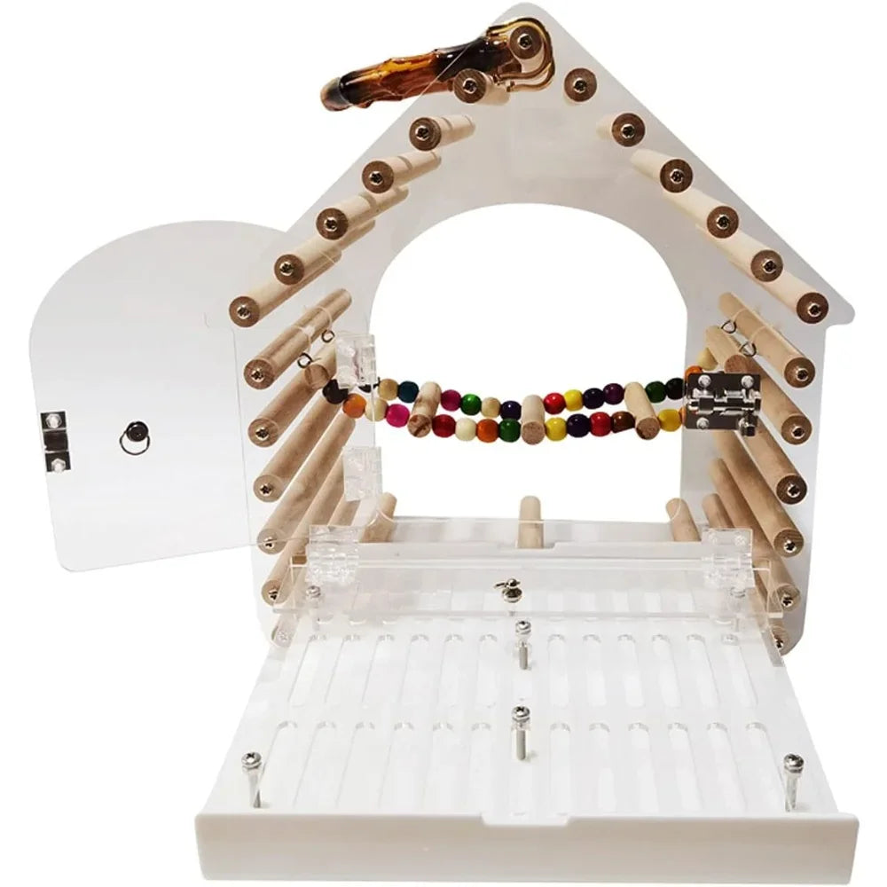 PEIS Portable Breathable Bird Travel Outdoor Carrier Cage