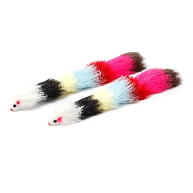 NoEnName Null Cat Toy Long Haired Mouse with Bells