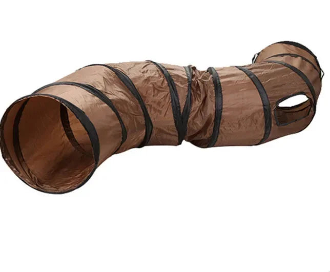 NoEnName Collapsible S Shape Cat Tunnel Toy with 2 Holes