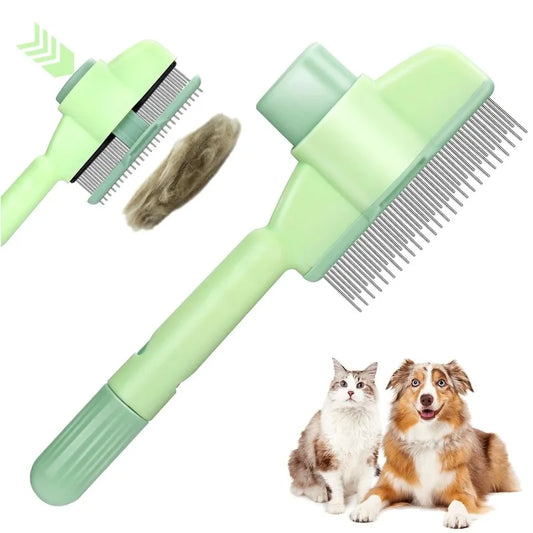 SUOJI Pet Hair Removal Comb One Click Self Cleaning Brush