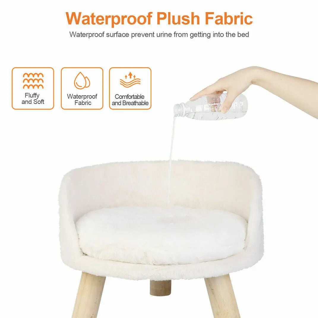 NoEnName Null Luxury Soft Cat Bed with Cushioned Nesting Chair