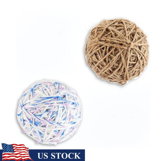 XMSJ Interactive Cat Toy Yarn Balls with Bell Rattling Sound