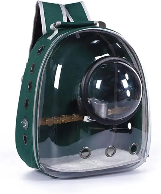 Peisi Portable Breathable Bird Carrier Backpack Travel Cage