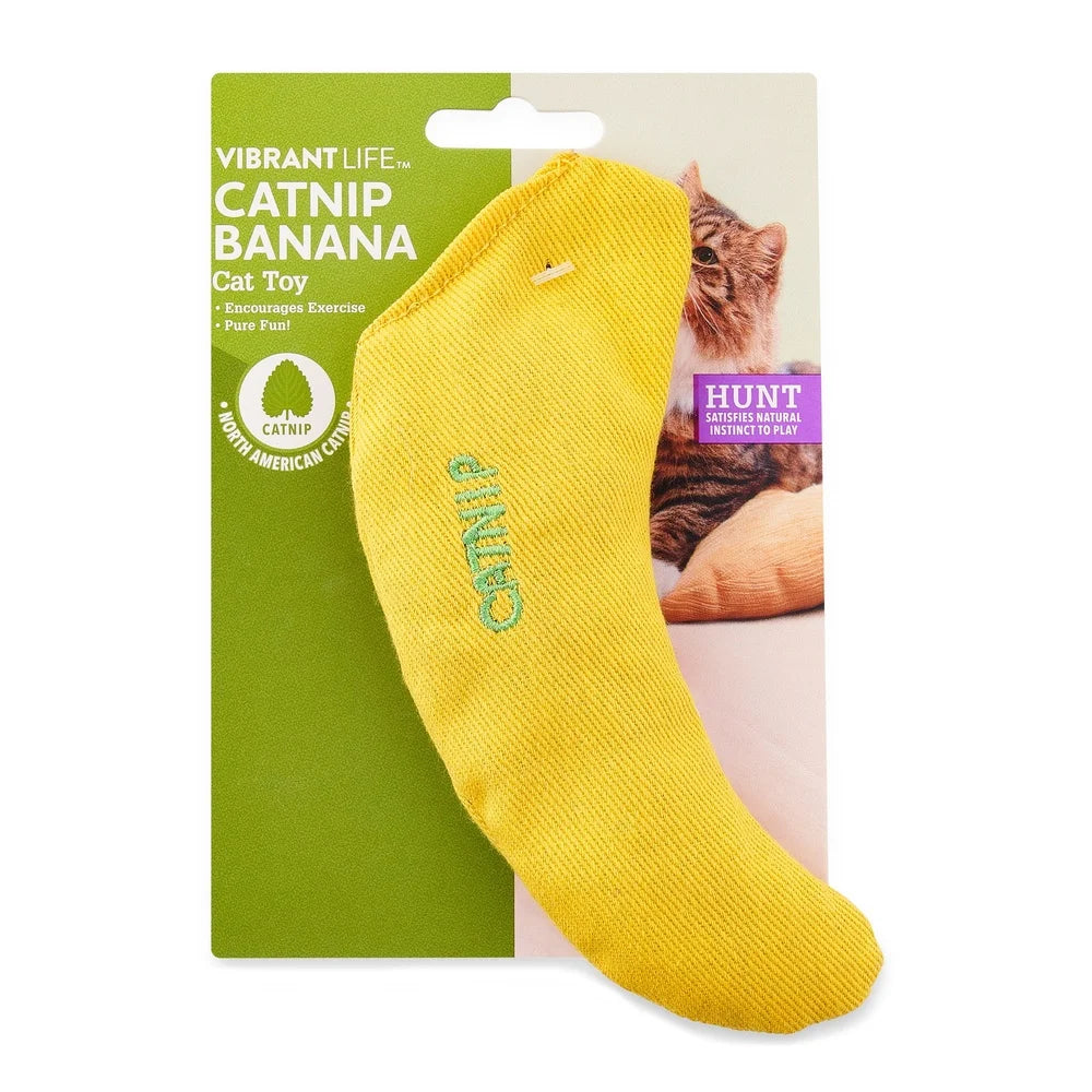 XMSJ Catnip Filled Banana Shaped Cat Toy 3 Pack