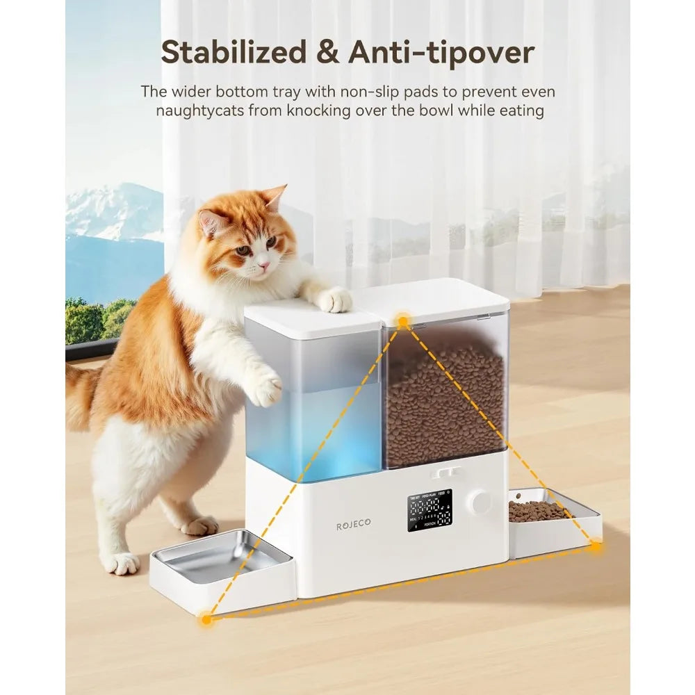 Hign-Concerned Automatic Cat Feeder and Water Dispenser Set