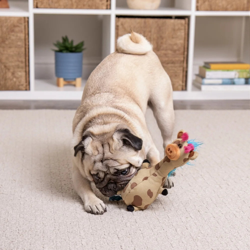 XMSJ Durable Long Neck Giraffe Plush Dog Toy