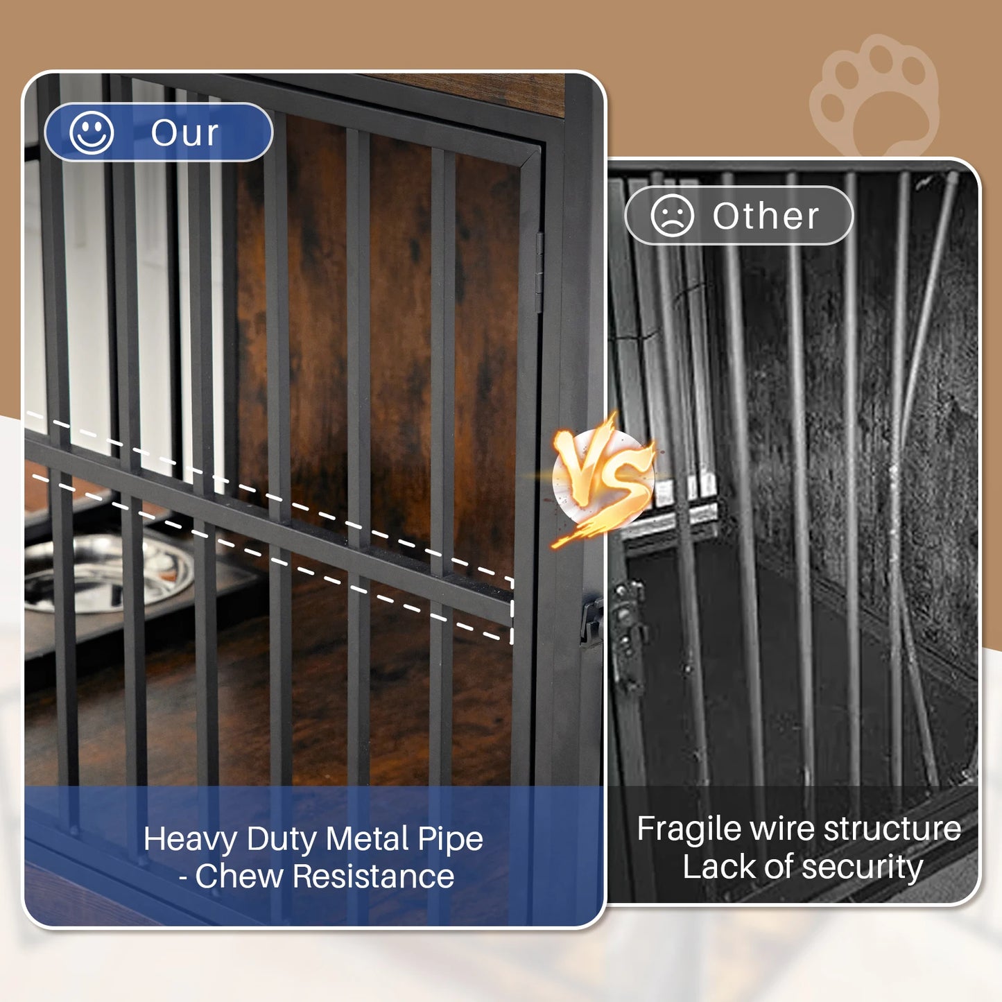 NoEnName_Null Dog Crate Furniture End Table Indoor Kennel