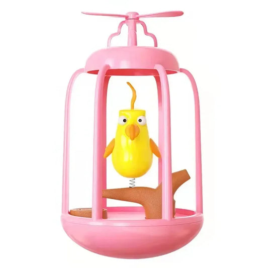 CN Guangdong Cat Interactive Squeaky Swinging Bird Cage Toy