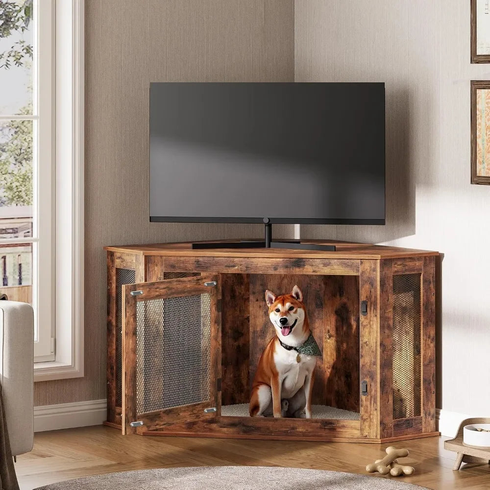 NoEnName_Null Wooden Dog Crate Furniture Indoor Pet Kennel