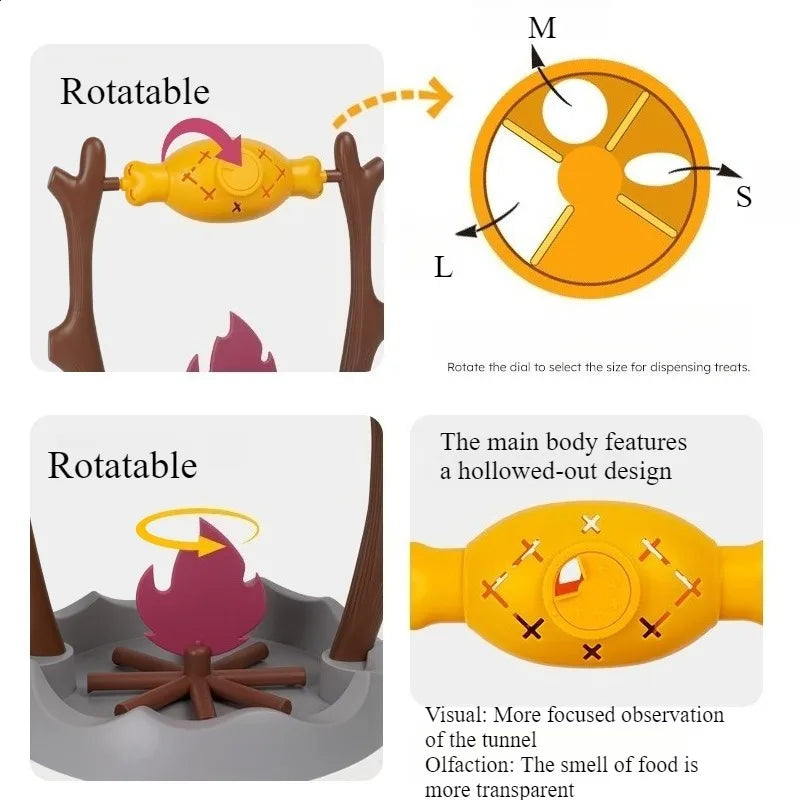 Creative Cats Slow Feeding Snack Bowl Interactive Food Puzzle Toy for Dogs and Cats