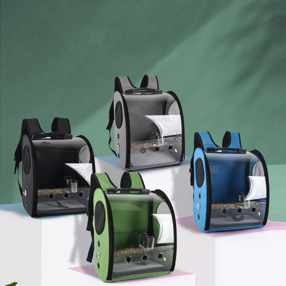 Fujian Portable Parrot Travel Cage Breathable Transparent